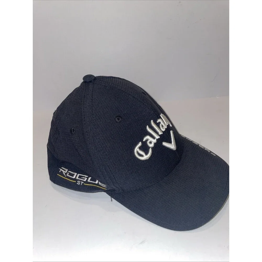 Calloway V Black White Adjustable Ball Cap Excellent Condition